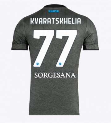 SSC Napoli Khvicha Kvaratskhelia #77 Tredje Tröja 2024-25 Kortärmad